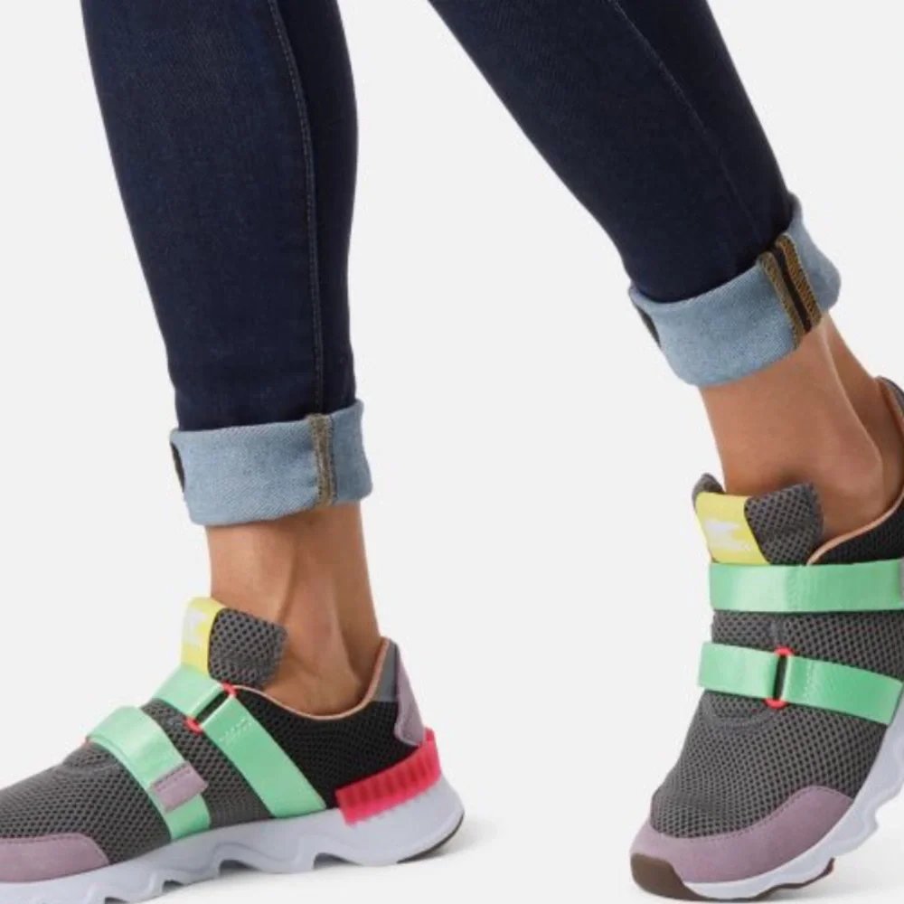 Sorel Women's Sneakers in Gray, Mint, and Purple - Picture 2 of 15